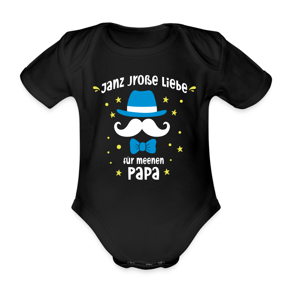 Janz jroße Liebe für meene Papa - Bio-Kurzarmbody - Schwarz
