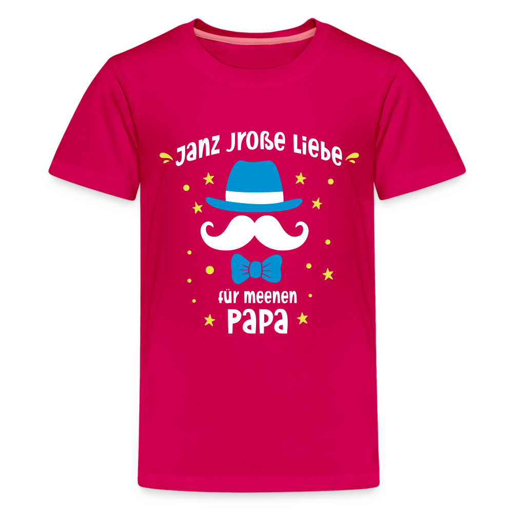 Janz jroße Liebe für meene Papa - Teenager Premium T-Shirt - dunkles Pink