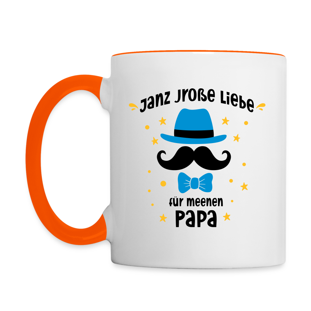 Janz jroße Liebe für meenen Papa - Tasse zweifarbig