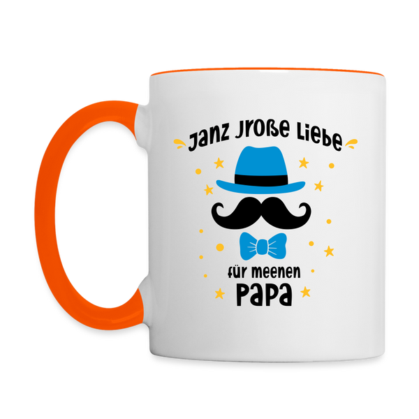 Janz jroße Liebe für meenen Papa - Tasse zweifarbig