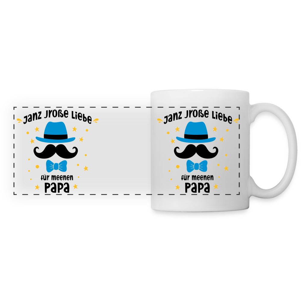 Janz jroße Liebe für meene Papa - Tasse zweifarbig - weiß