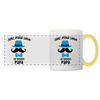 Janz jroße Liebe für meene Papa - Tasse zweifarbig - Weiß/Gelb