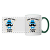 Janz jroße Liebe für meene Papa - Tasse zweifarbig - Weiß/Dunkelgrün