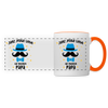 Janz jroße Liebe für meene Papa - Tasse zweifarbig - Weiß/Orange
