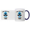 Janz jroße Liebe für meene Papa - Tasse zweifarbig - Weiß/Kobaltblau