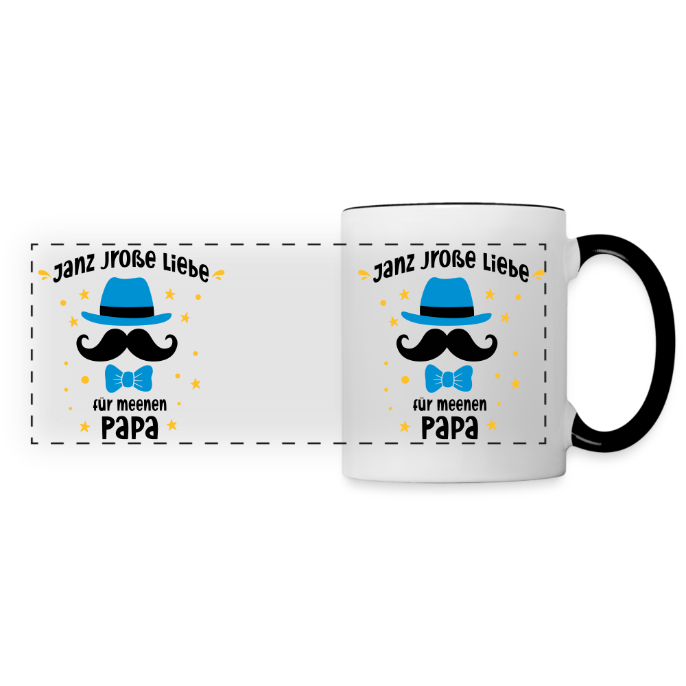 Janz jroße Liebe für meene Papa - Tasse zweifarbig - Weiß/Schwarz