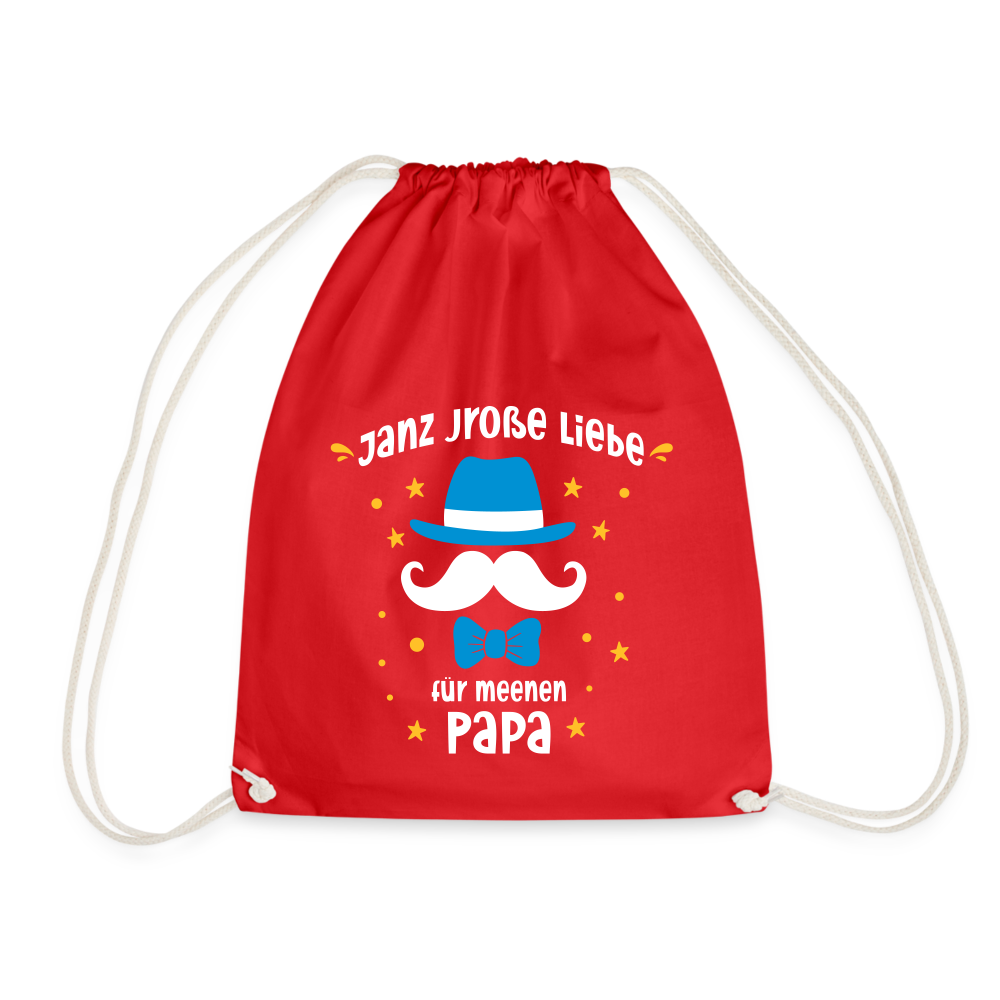 Janz jroße Liebe für meene Papa - Turnbeutel - Rot