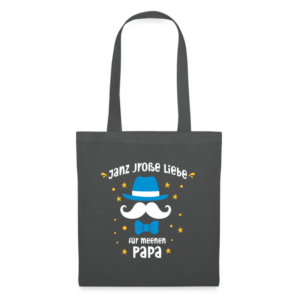 Janz jroße Liebe für meene Papa - Stoffbeutel - Graphite