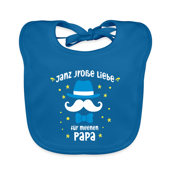 Janz jroße Liebe für meene Papa - Lätzchen - Pfauenblau