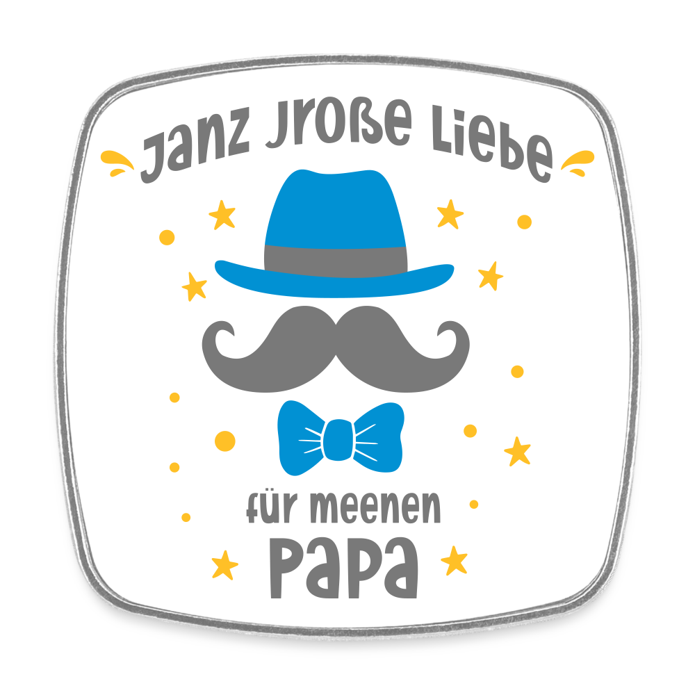 Janz jroße Liebe für meene Papa - Kühlschrankmagnet - weiß
