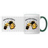 unsa ersta Vatatach! - Tasse zweifarbig - Weiß/Dunkelgrün