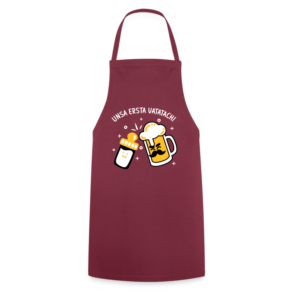 unsa ersta Vatatach! - Kochschürze - Bordeaux