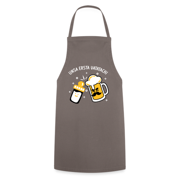 unsa ersta Vatatach! - Kochschürze - Grau