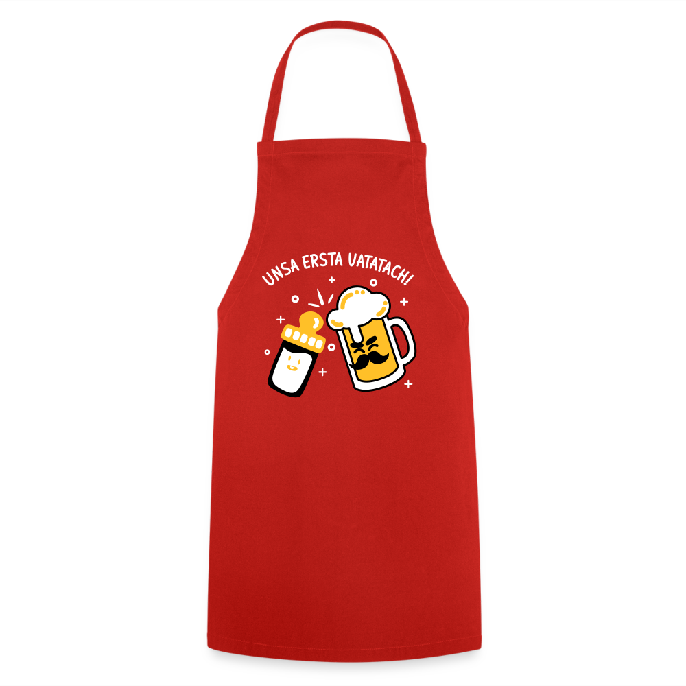 unsa ersta Vatatach! - Kochschürze - Rot