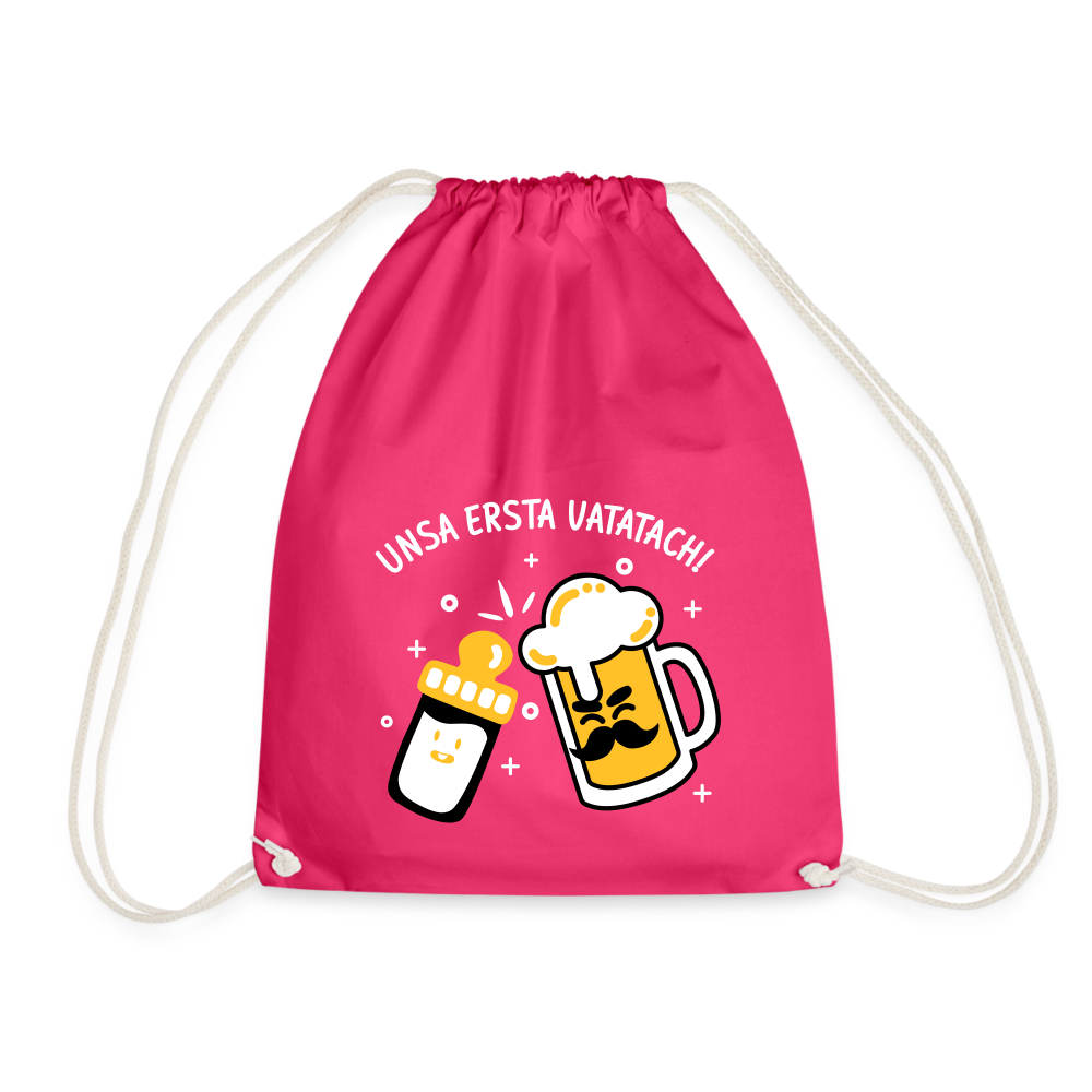 unsa ersta Vatatach! - Turnbeutel - Fuchsia