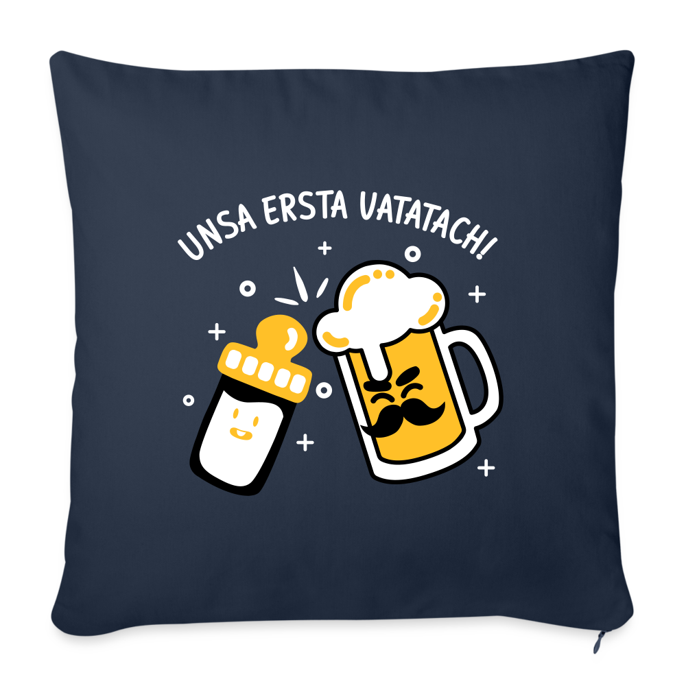unsa ersta Vatatach! - Sofakissen mit Füllung (45 x 45 cm) - Navy