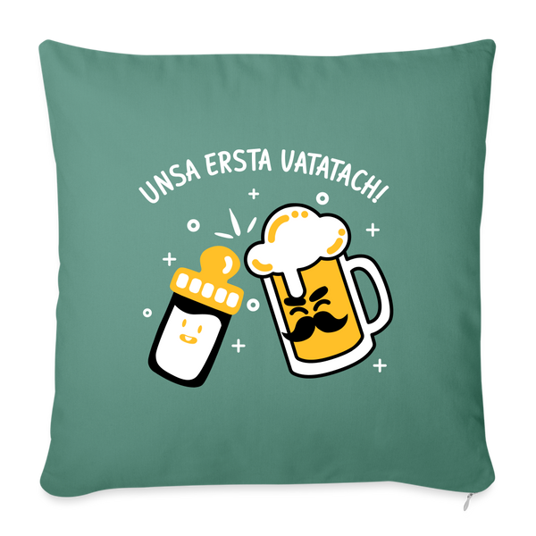 unsa ersta Vatatach! - Sofakissen mit Füllung (45 x 45 cm) - Tanngrün