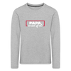 Papa, ick steh' uff dir - Kinder Langarmshirt - Grau meliert