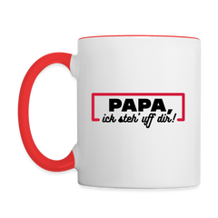 Papa, ick steh' uff dir - Tasse zweifarbig