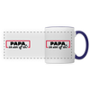 Papa, ick steh' uff dir - Tasse zweifarbig - Weiß/Kobaltblau