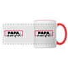 Papa, ick steh' uff dir - Tasse zweifarbig - Weiß/Rot