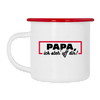 Papa, ick steh' uff dir - Emaille Tasse