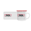 Papa, ick steh' uff dir - Emaille Tasse - Weiß/Rot