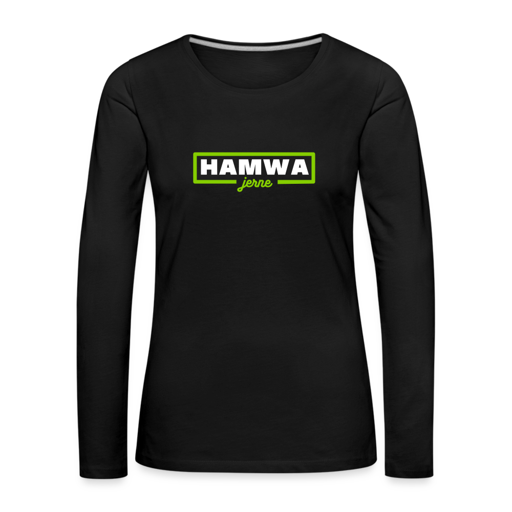 hamwa - Frauen Premium Langarmshirt - Schwarz