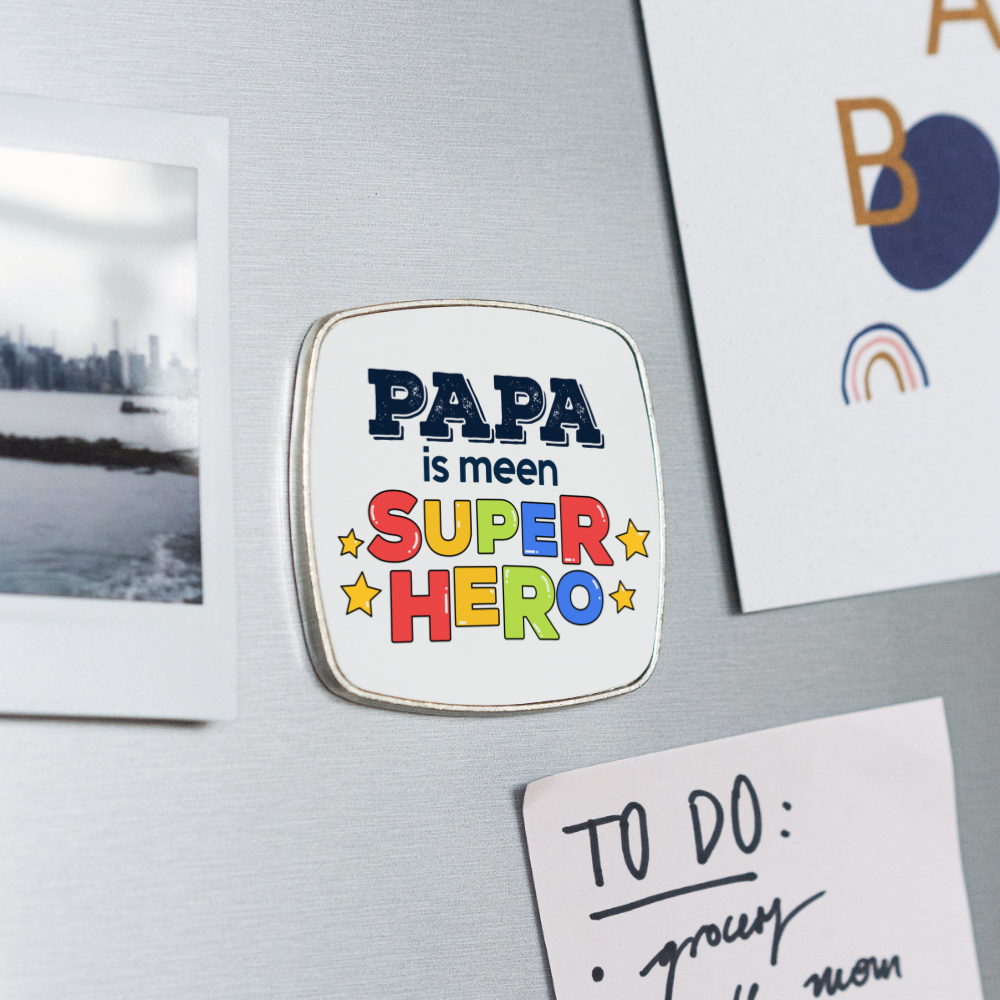 Viereckiger Kühlschrankmagnet - weiß