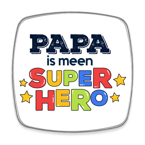 Viereckiger Kühlschrankmagnet - weiß