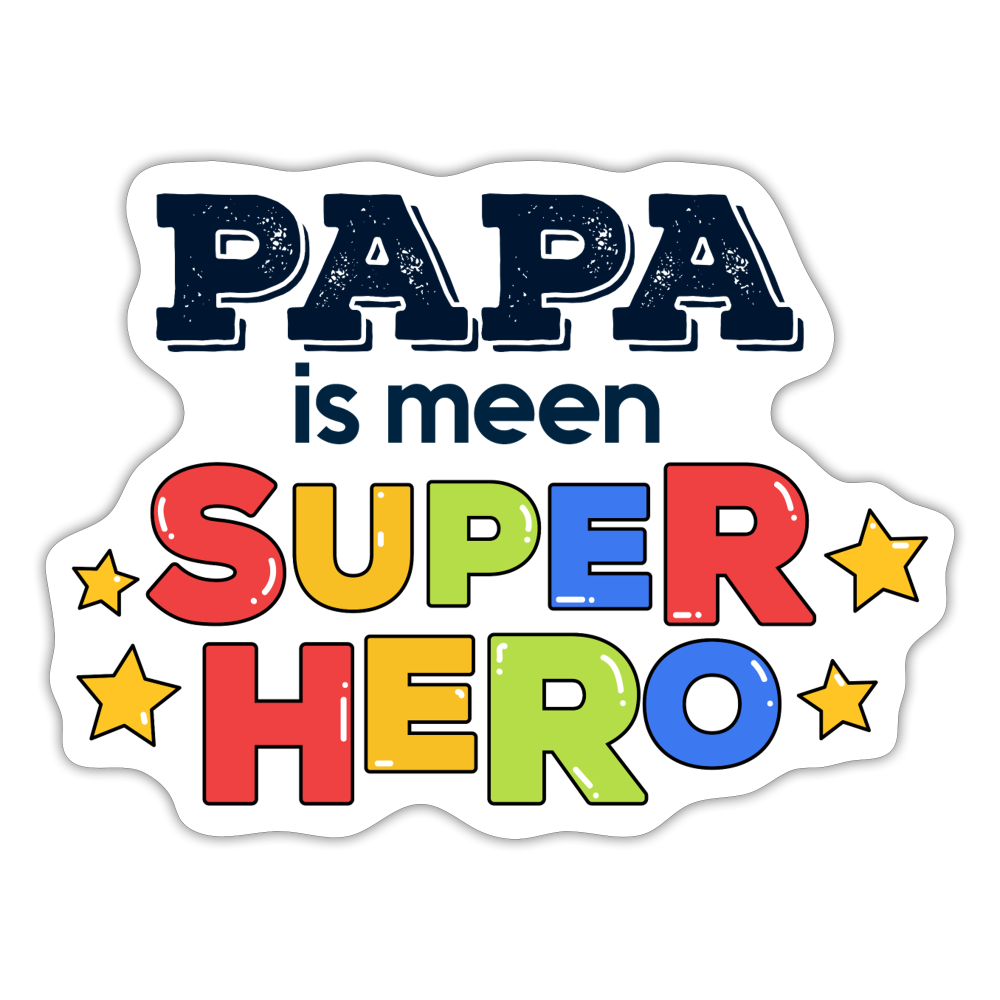 Super Hero - Aufkleber - Mattweiß