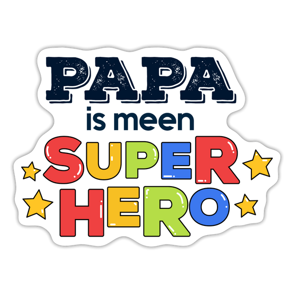 Super Hero - Aufkleber - Mattweiß