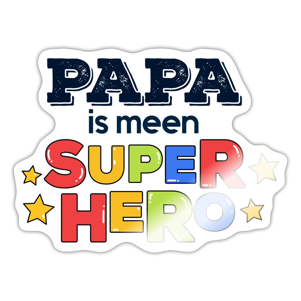 Super Hero - Aufkleber - Weiß glänzend