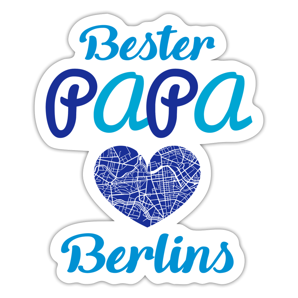 Bester Papa - Aufkleber - Mattweiß