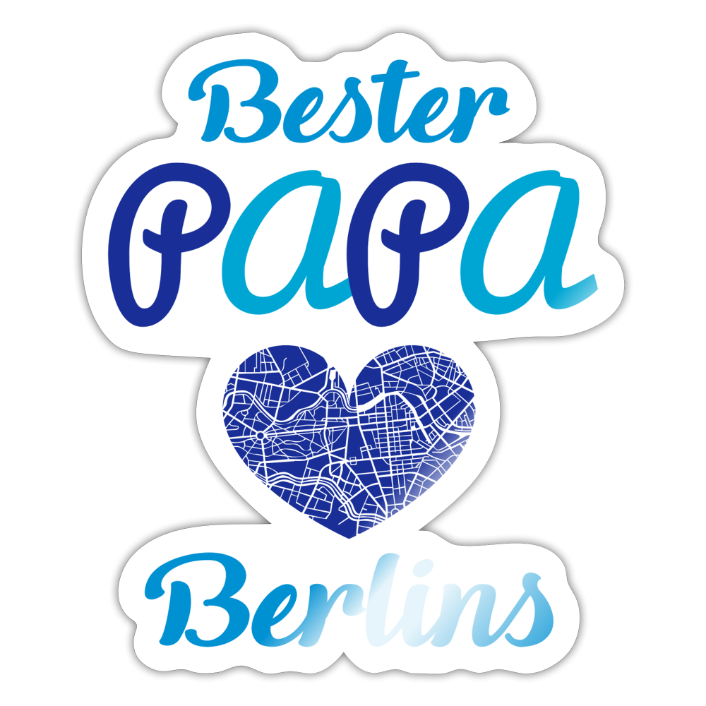 Bester Papa - Aufkleber - Weiß glänzend