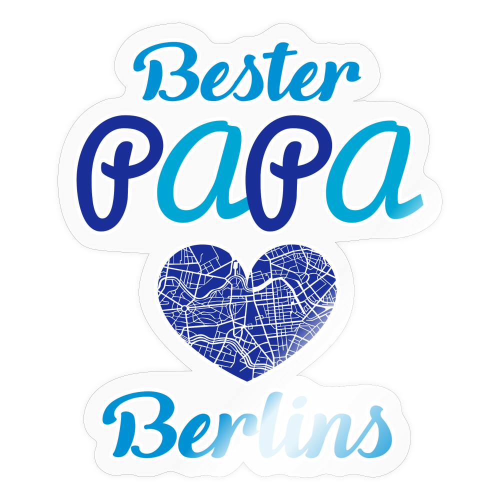Bester Papa - Aufkleber - Transparent glänzend