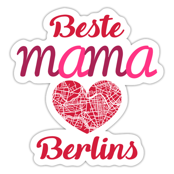Beste Mama - Aufkleber - Mattweiß