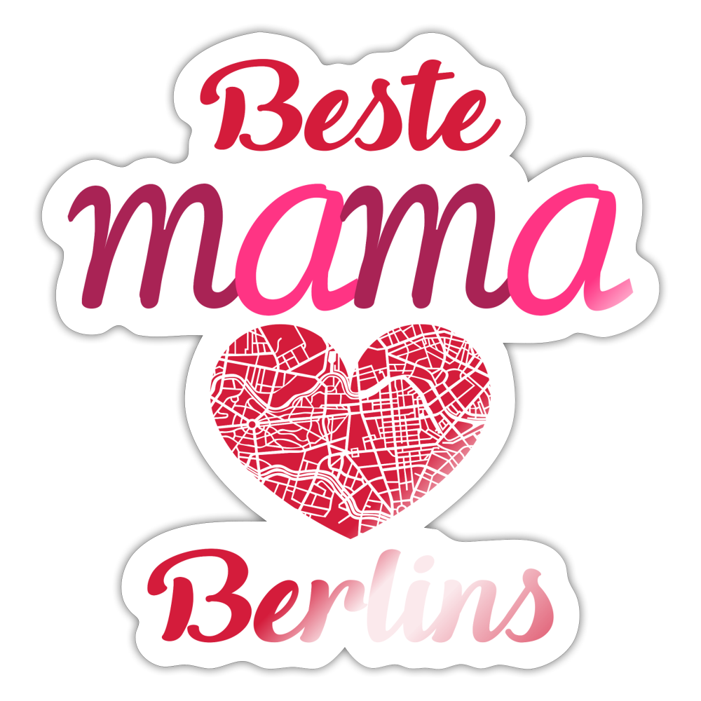 Beste Mama - Aufkleber - Weiß glänzend