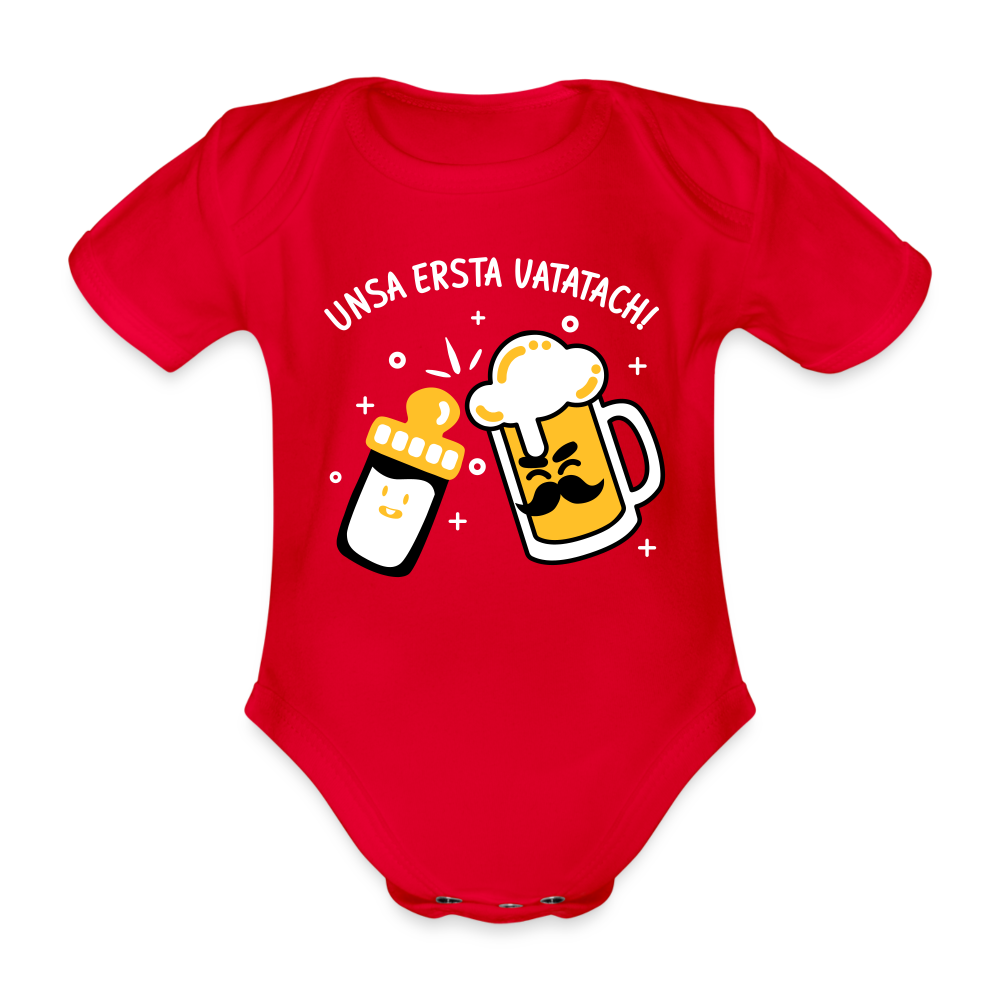unsa ersta Vatatach! - Bio-Kurzarmbody - Rot