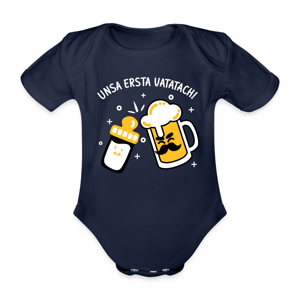 unsa ersta Vatatach! - Bio-Kurzarmbody - Dunkelnavy