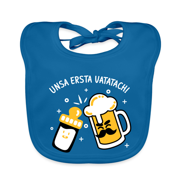 unsa ersta Vatatach! - Lätzchen - Pfauenblau