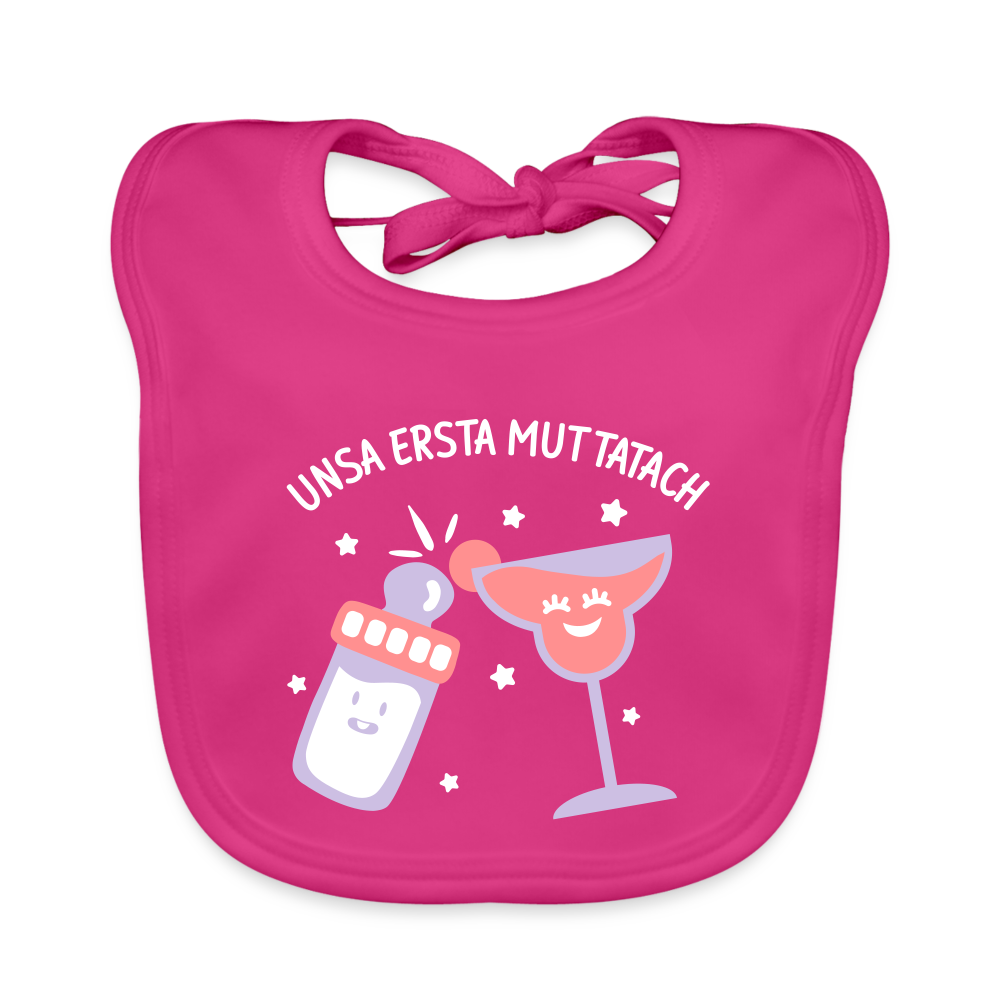 unsa ersta Muttatach - Lätzchen - Fuchsia