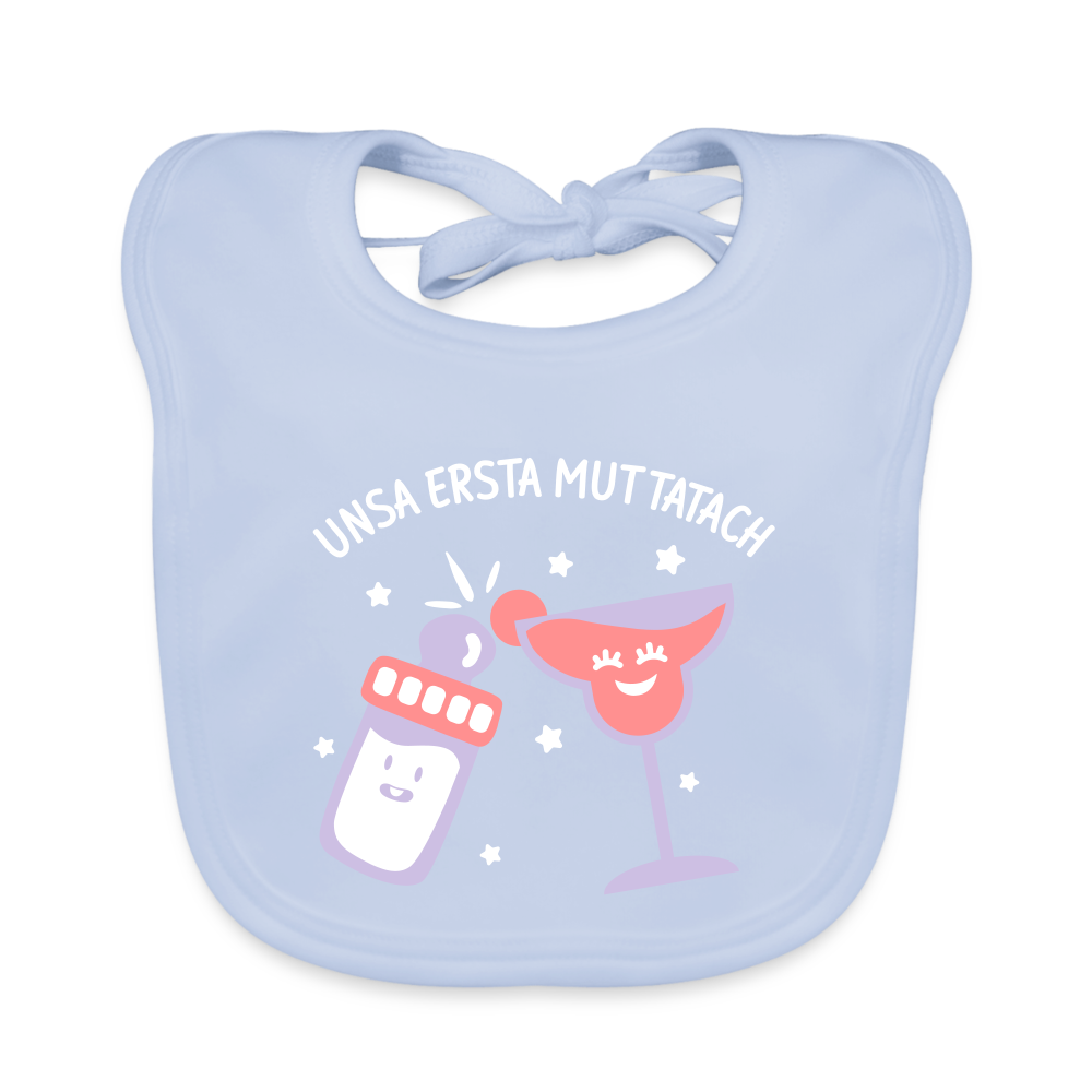 unsa ersta Muttatach - Lätzchen - sky Blue