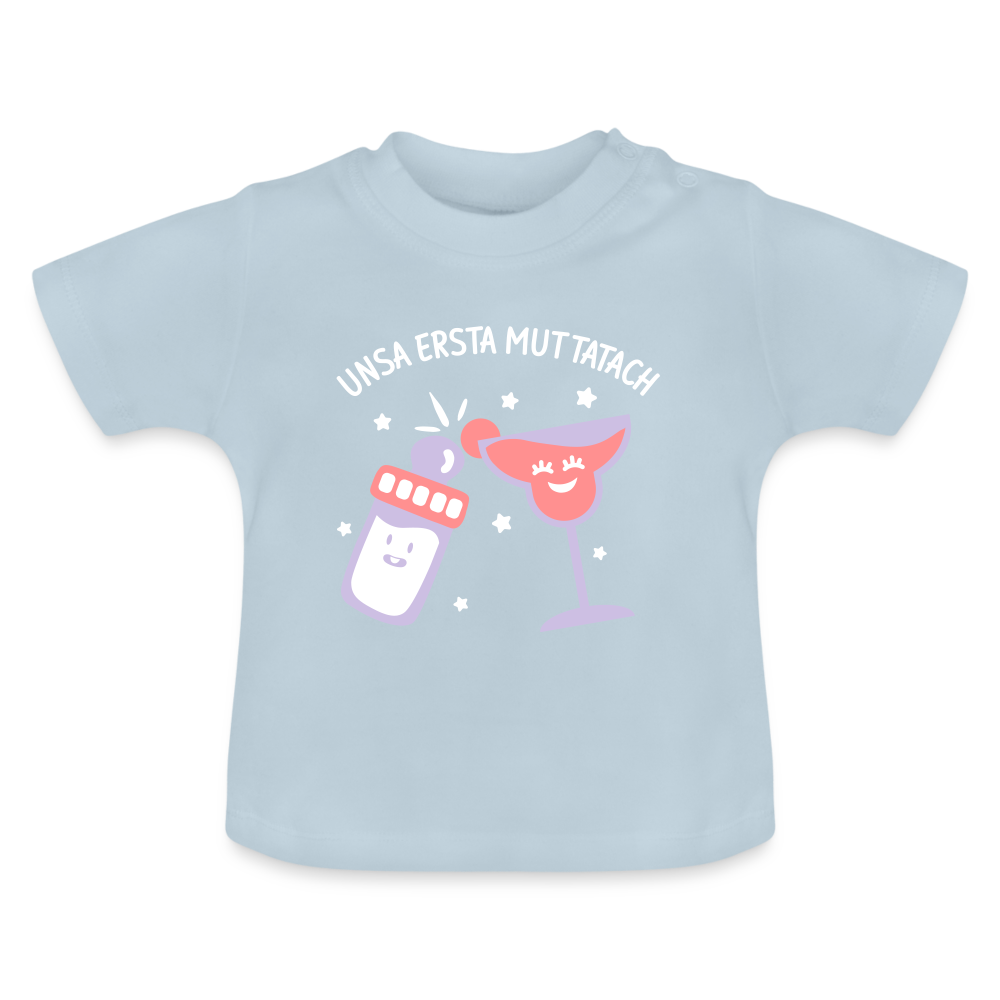 unsa ersta Muttatach - Baby T-Shirt - Hellblau