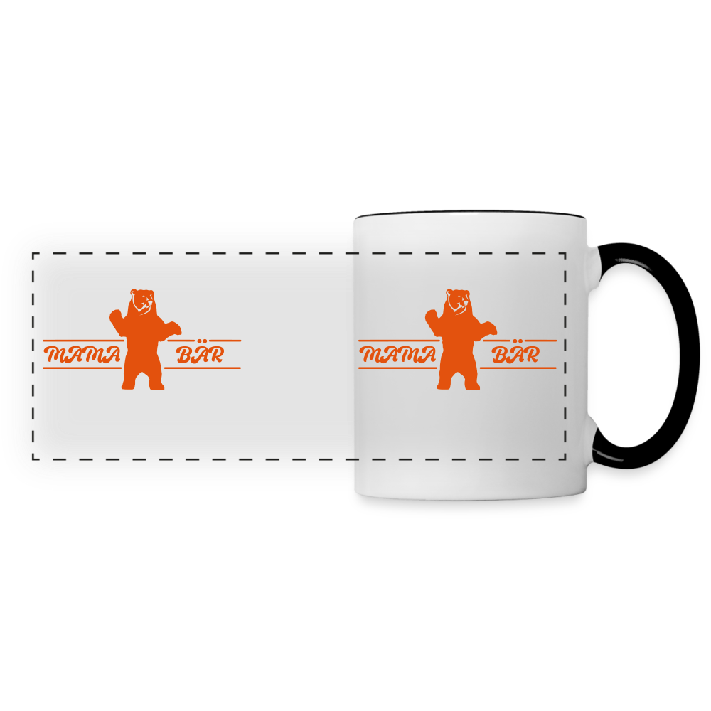 Mama Bär  - Tasse zweifarbig - Weiß/Schwarz