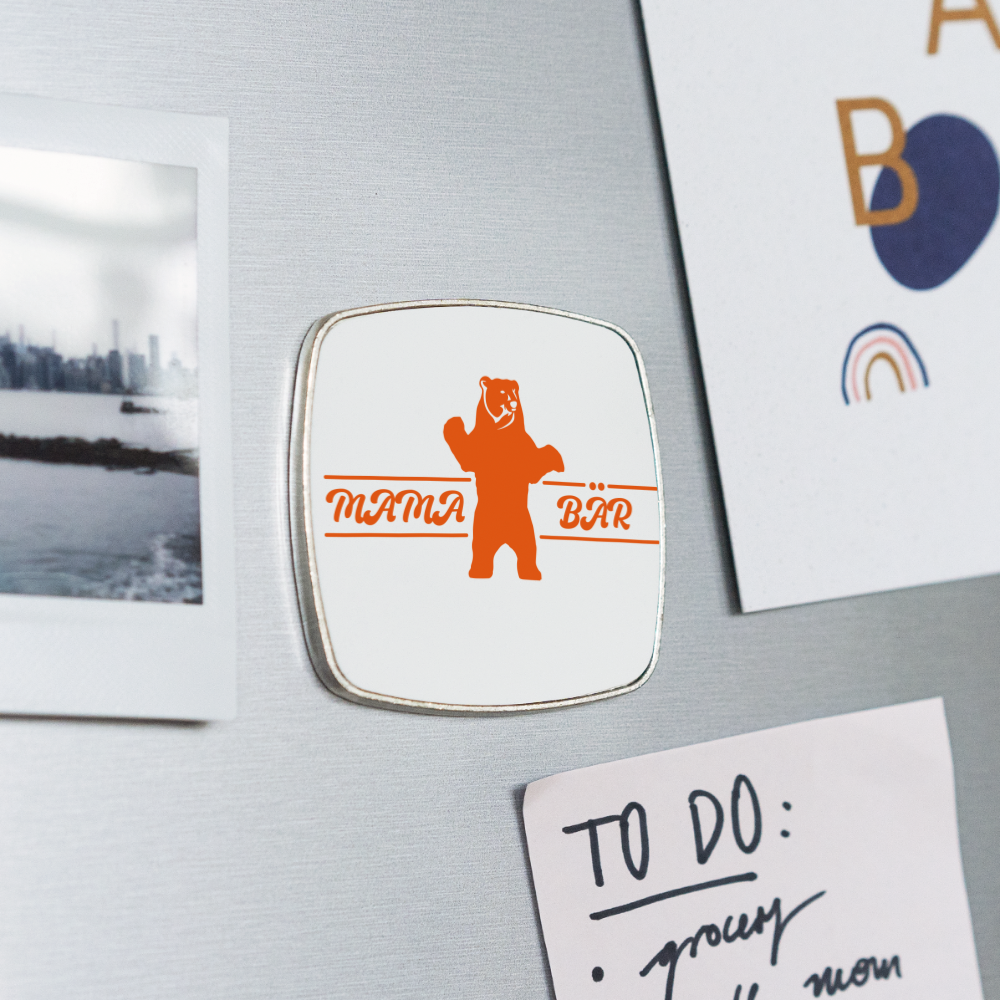 Mama Bär  - Kühlschrankmagnet - weiß