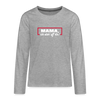 Mama, ick steh' uff dir - Teenager Langarmshirt - Grau meliert