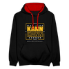 Wat Icke Kann, Kann Keener - Kontrast Hoodie - Schwarz/Rot