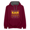 Wat Icke Kann, Kann Keener - Kontrast Hoodie - Weinrot/Anthrazit