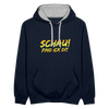 Schau! Find Ick Dit - Kontrast Hoodie - Navy/Grau meliert